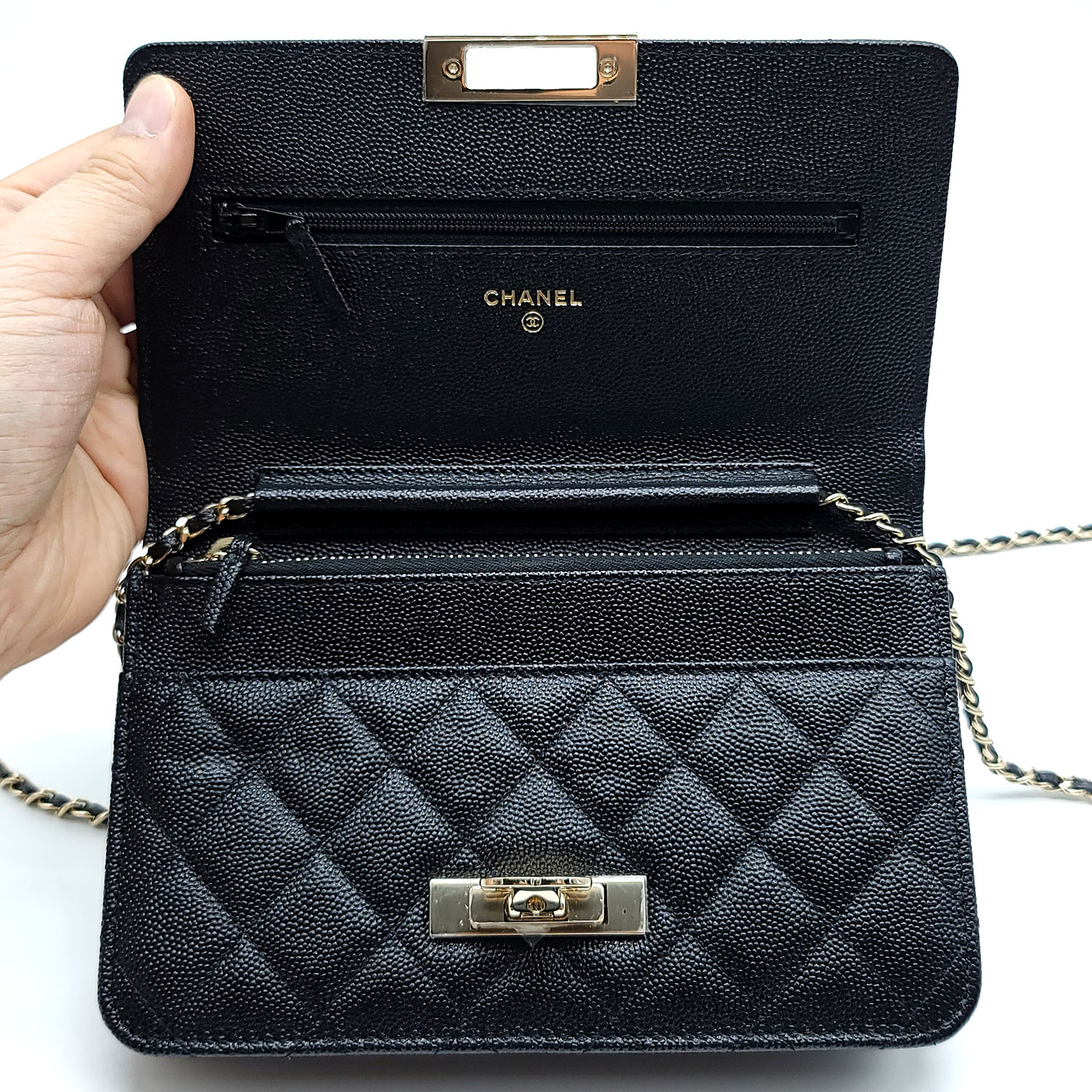 Chanel Golden Class Wallet On Chain Black