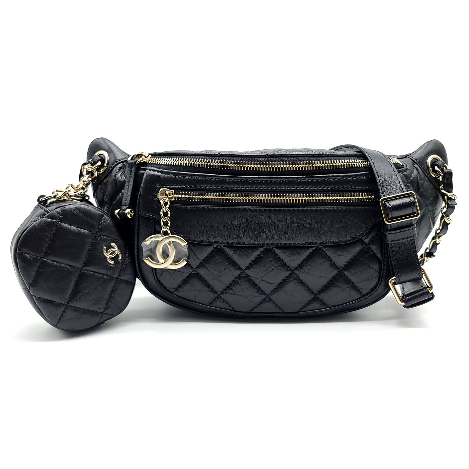 Chanel Waist Bag with Coin Purse Black