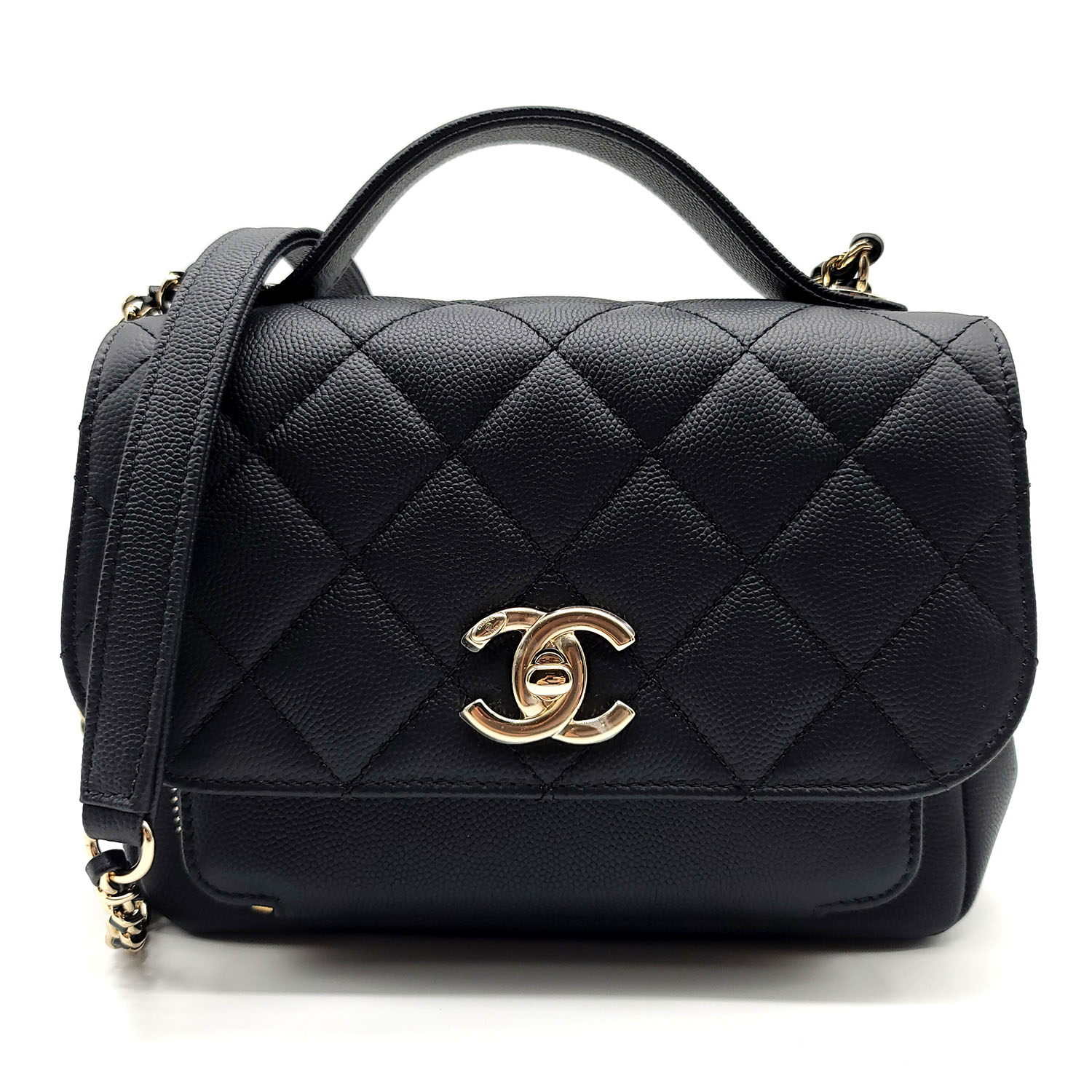 Chanel - Authenticated Business Affinity Handbag - Leather Black For Woman, Never Worn