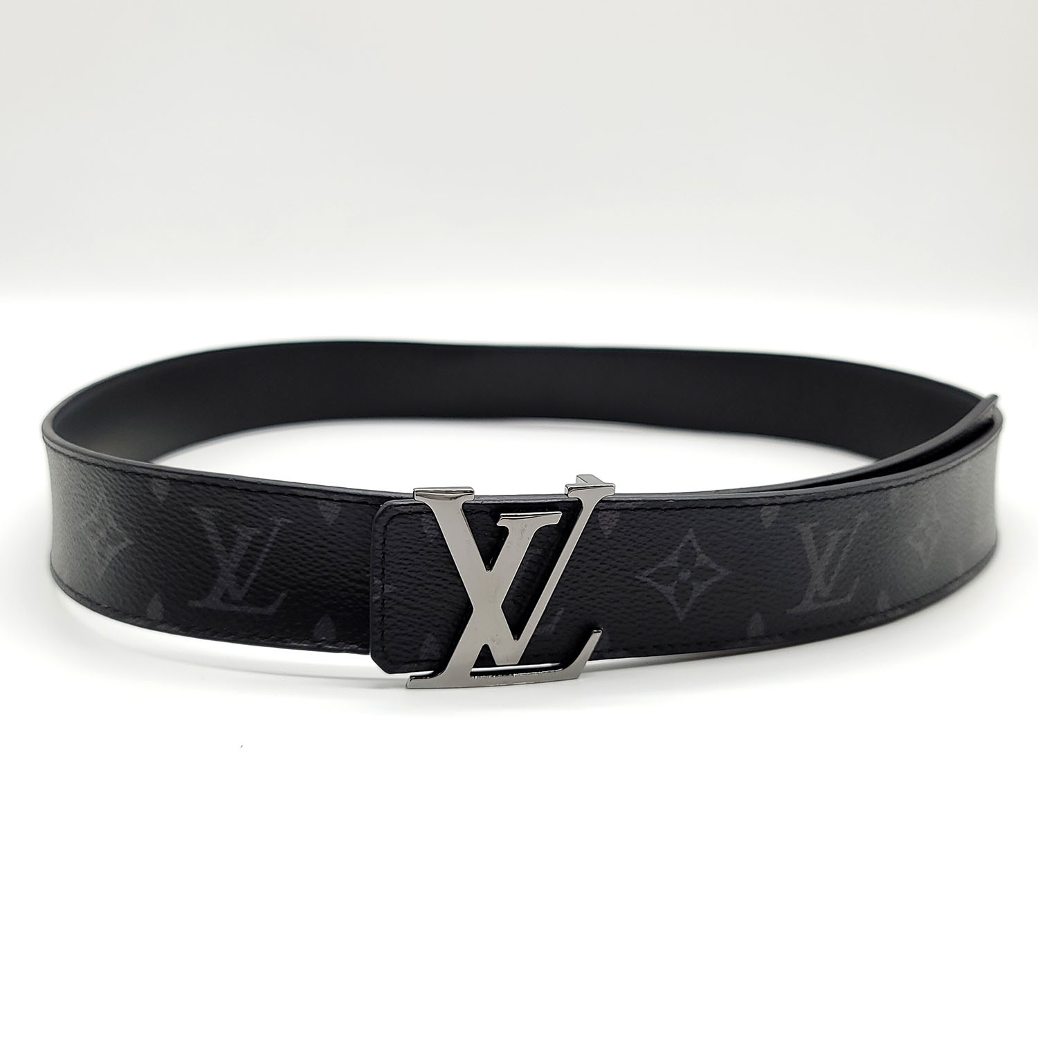 Louis Vuitton Ceinture LV Circle Buckle Monogram Eclipse Reversible Belt  Black