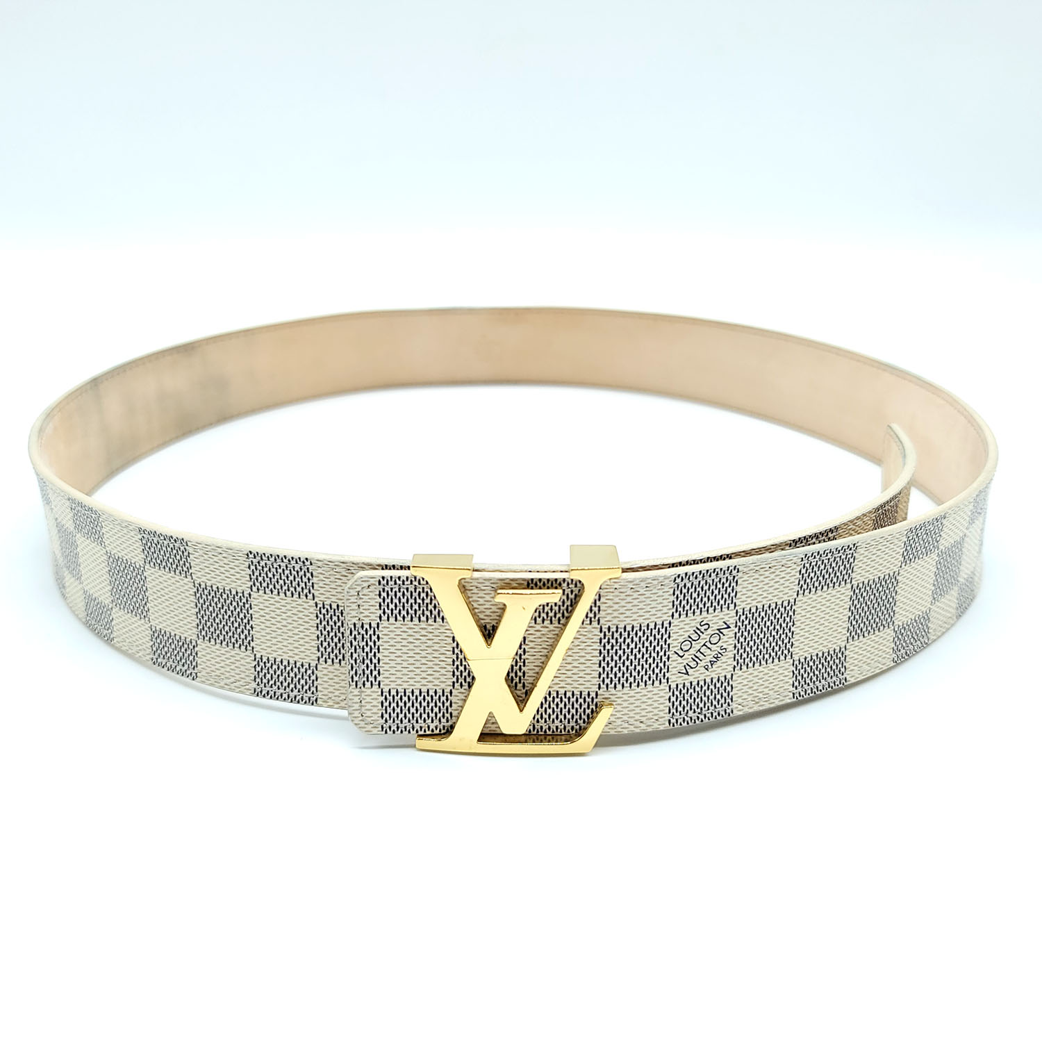 Louis Vuitton Damier Azur 40MM Initiales Belt - Grey Belts, Accessories -  LOU207612