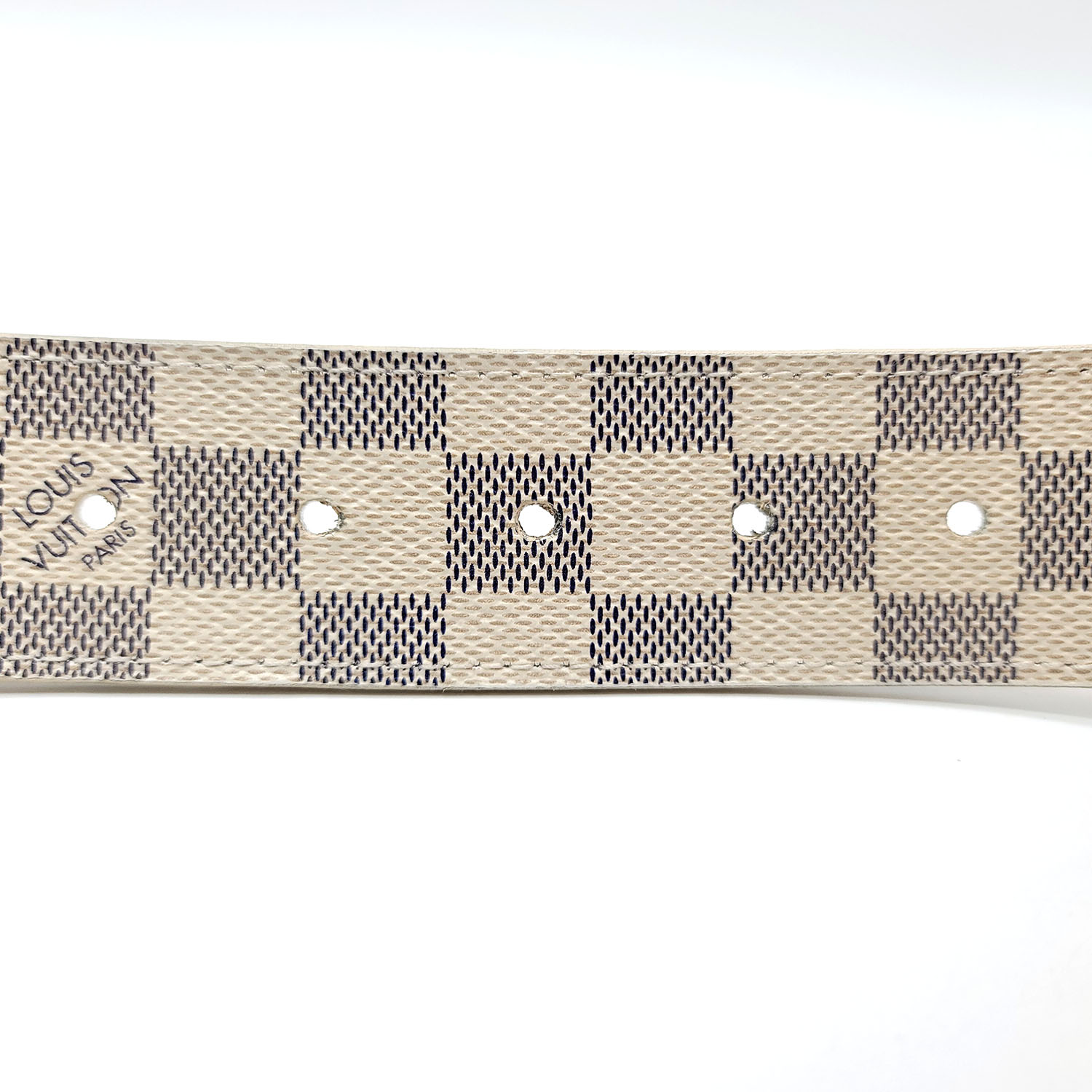 Louis Vuitton LV Initiales 40MM Belt Damier Azur Pattern Belt - White Belts,  Accessories - LOU774573