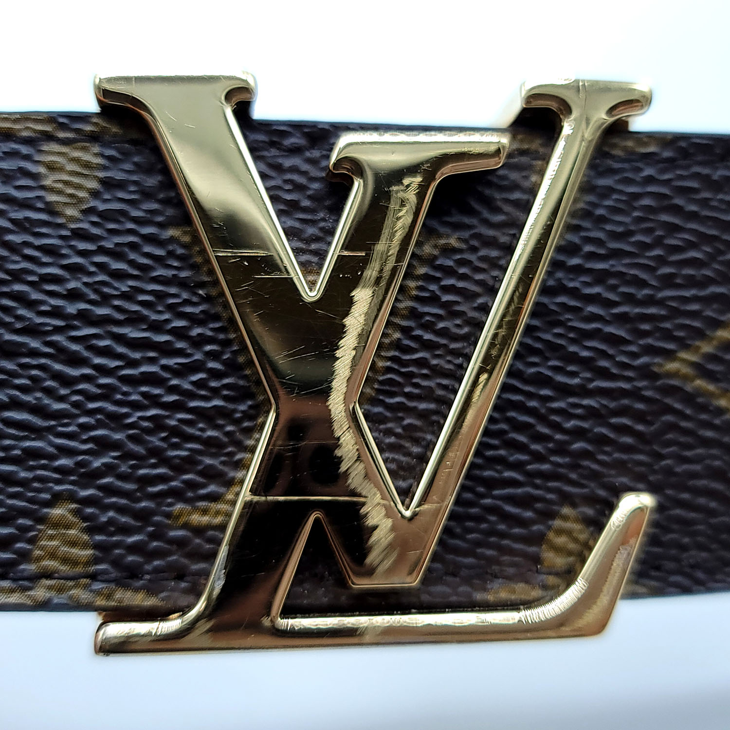 Sold at Auction: Louis Vuitton, LOUIS VUITTON Gürtel INITIALES MONOGRAM,  Koll. 2010.