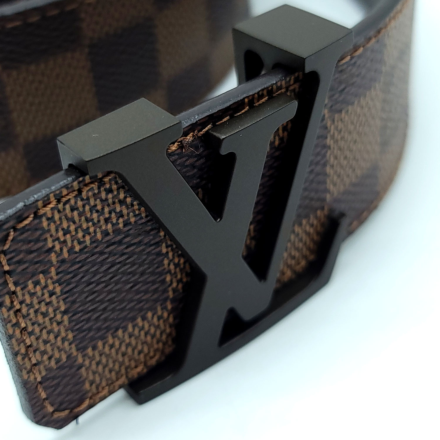 LV Initiales 40MM Damier Ebene Belt Size 85/34 – Keeks Designer Handbags