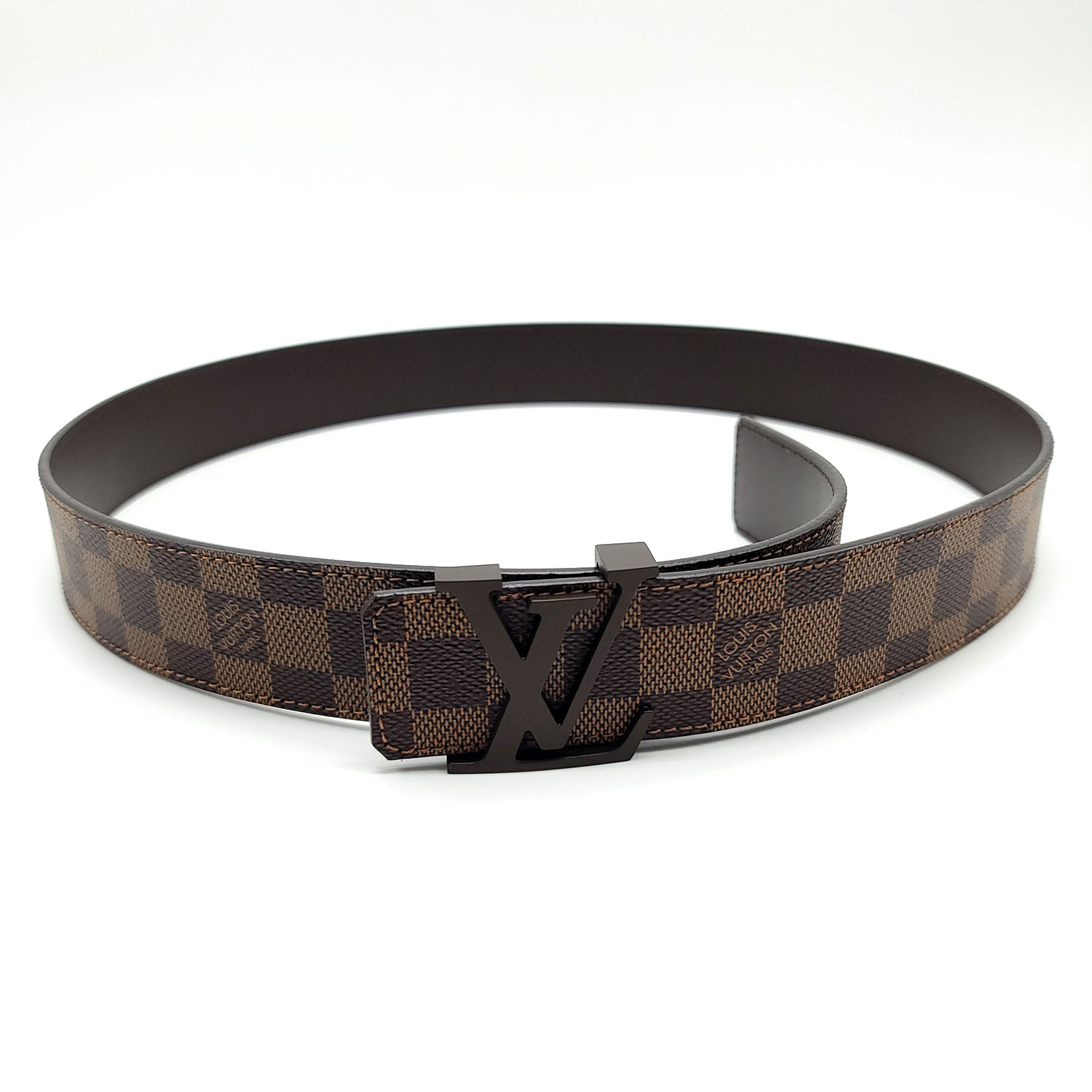 Louis Vuitton damier ebene 40mm Initials Belt Size 85/34 Brown Leather  ref.388969 - Joli Closet