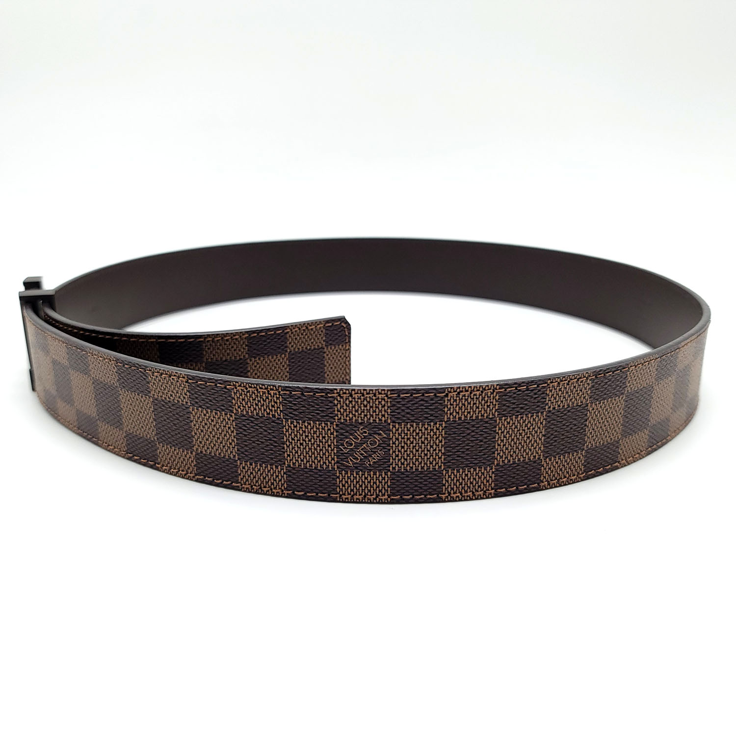 Louis Vuitton LV Initiales 40MM Damier Ebene Pattern Waist Belt - Brown  Belts, Accessories - LOU731242