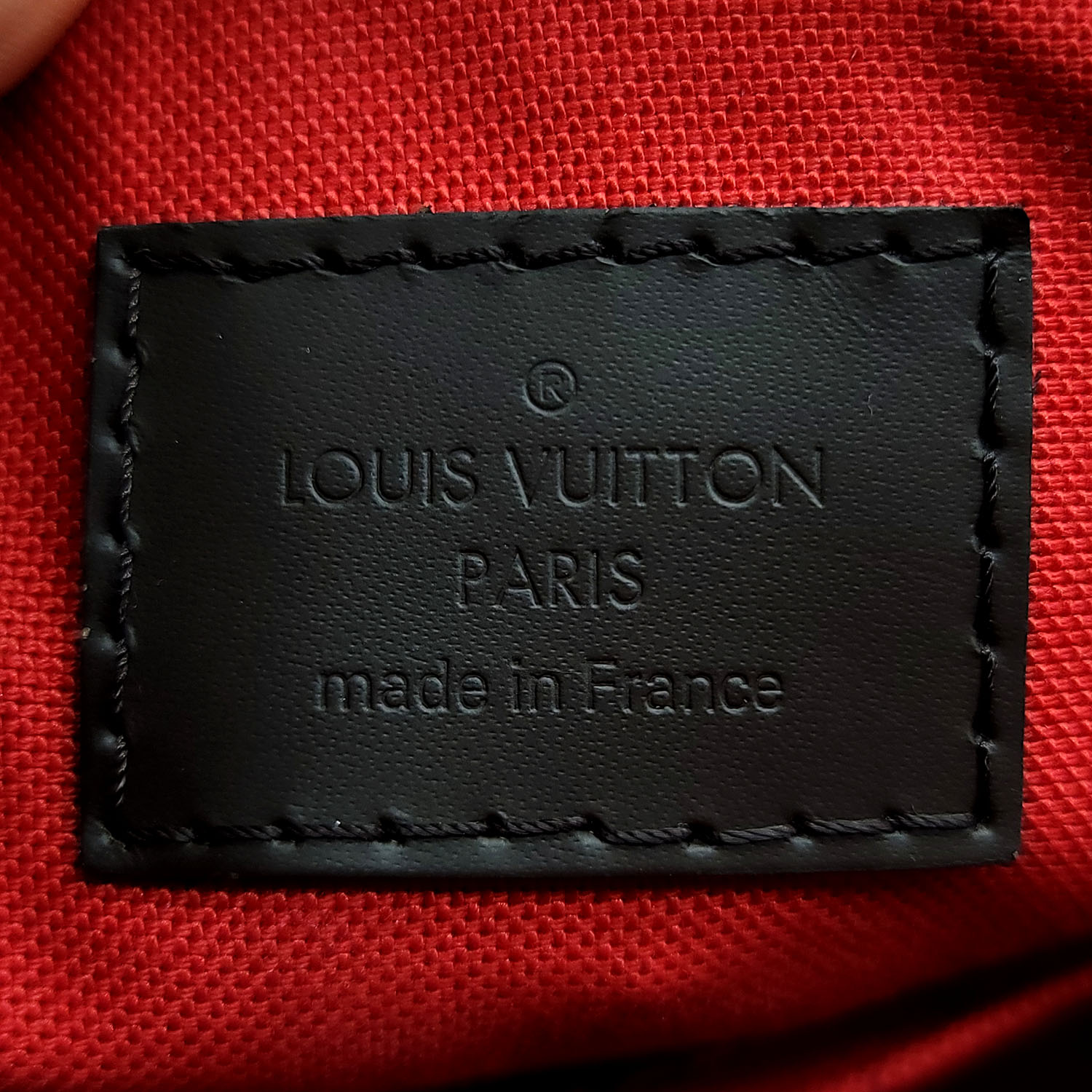 Louis Vuitton Kaisa Tote Satchel PM N51554 Damier Ebene Cerise Red