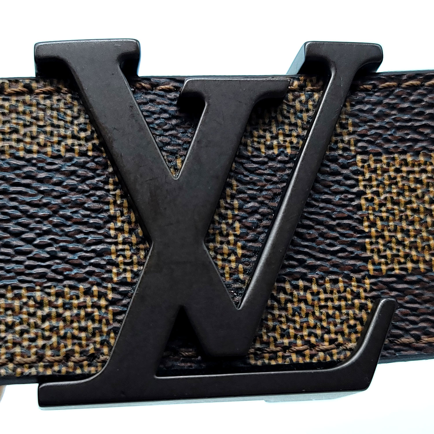 LV Initiales 40MM Damier Ebene Belt Size 85/34 – Keeks Designer Handbags