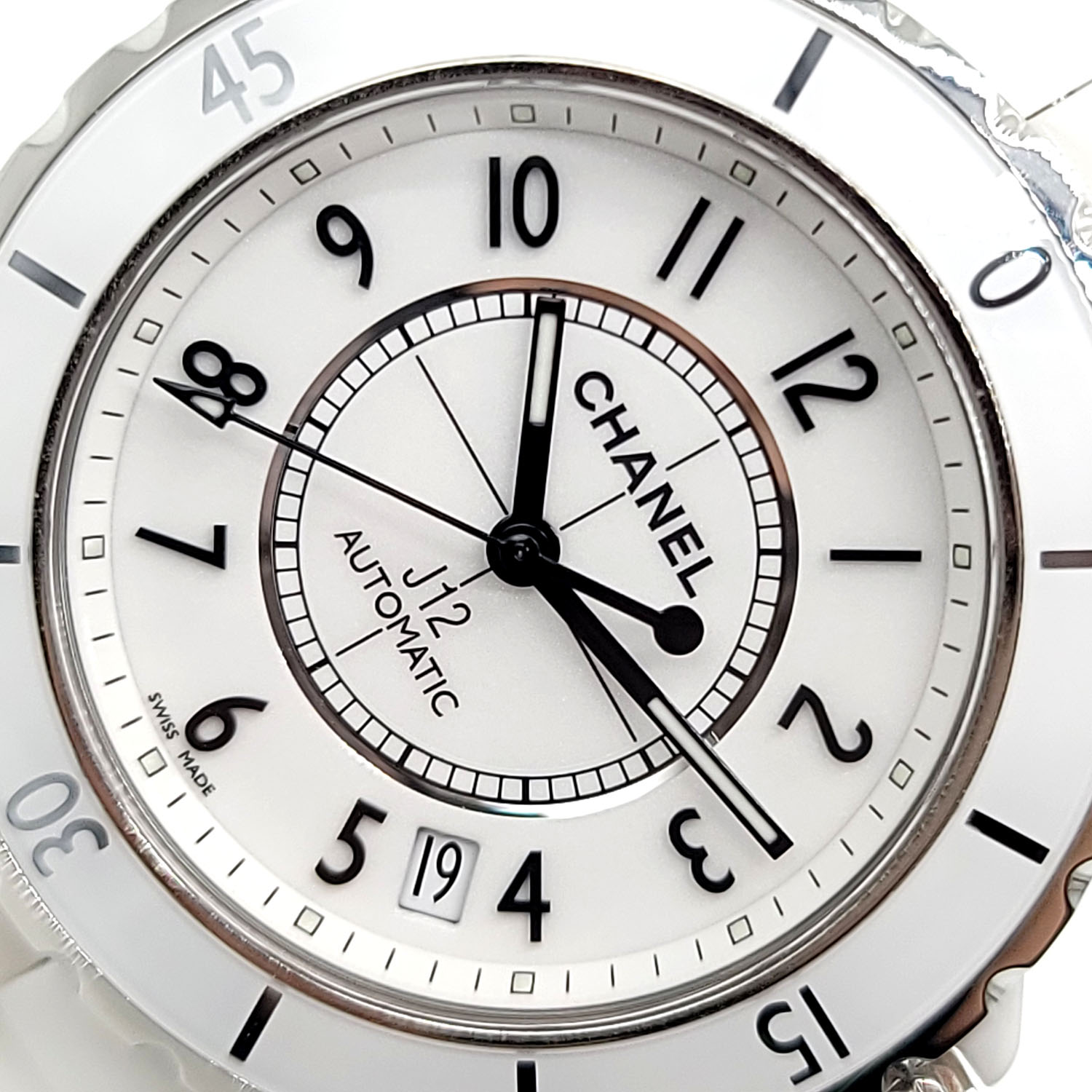 New Chanel J12 White Ceramic Wristwatch Authentic