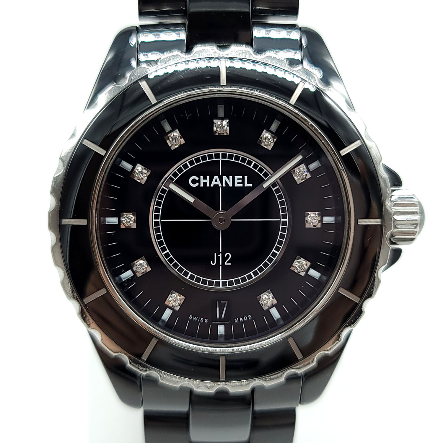black chanel ceramic watch