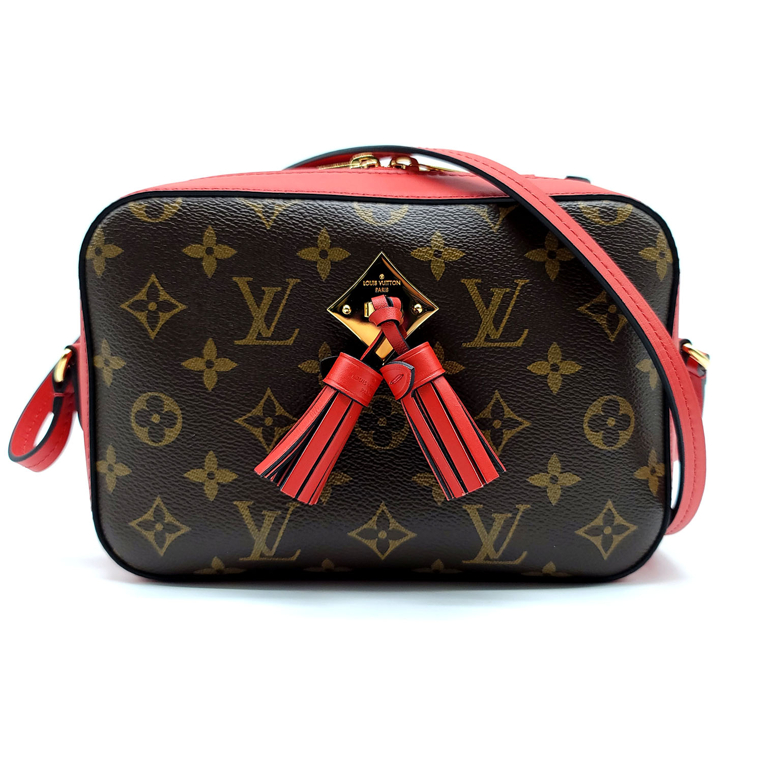 Louis Vuitton Saintonge Tassel Handbag Red