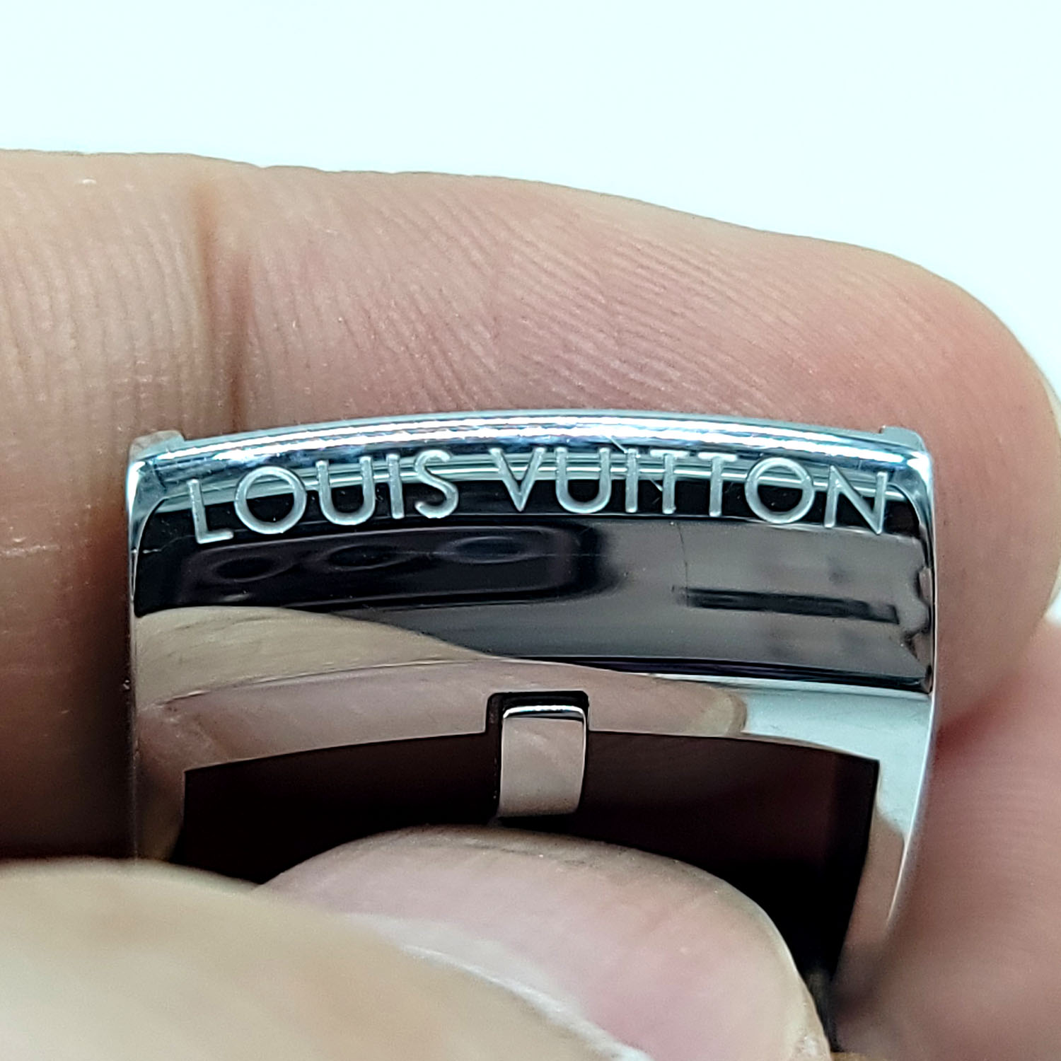 Louis Vuitton Tambour Monogram Eclipse QBB168 42mm in Stainless Steel - US