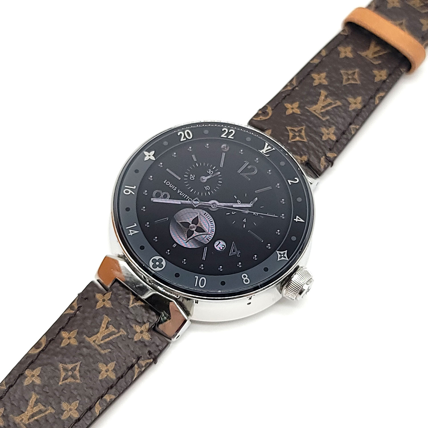 Louis Vuitton QA050Z Tambour Horizon V2 Smart Watch Wristwatch Stainless  Steel Leather Men's LOUIS VUITTON