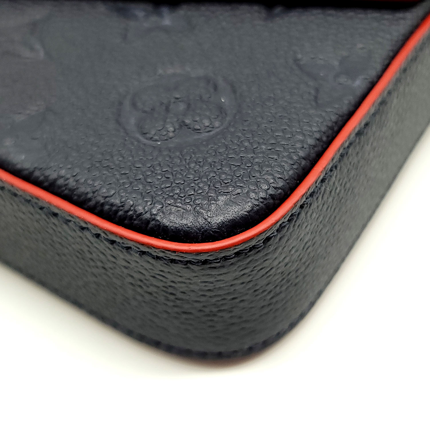 Louis Vuitton Navy & Red Empreinte Leather Monogram Pochette Felicie –  Savonches