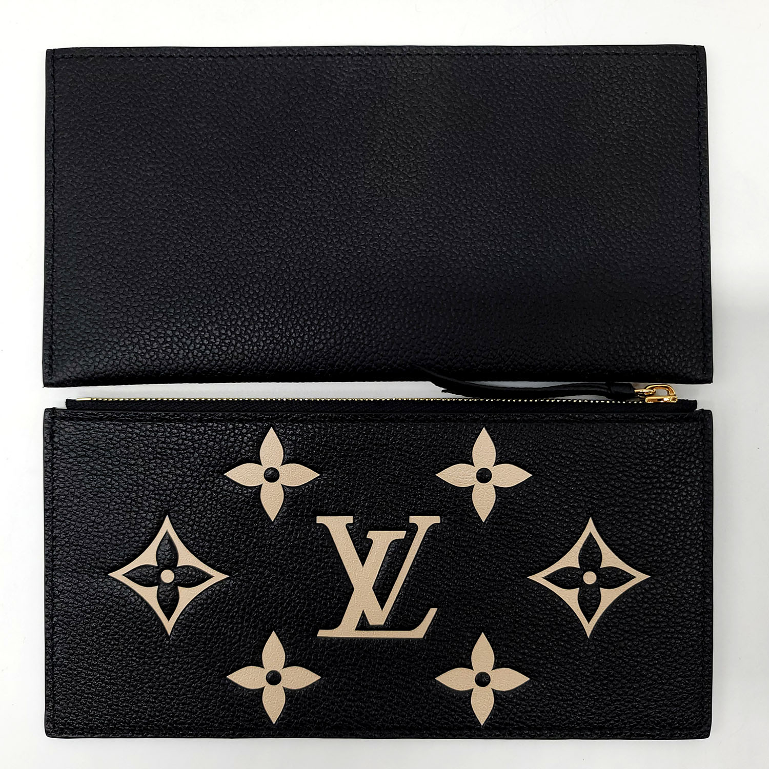 Pochette Métis Bicolor Monogram Empreinte Leather Handbags Black Beige
