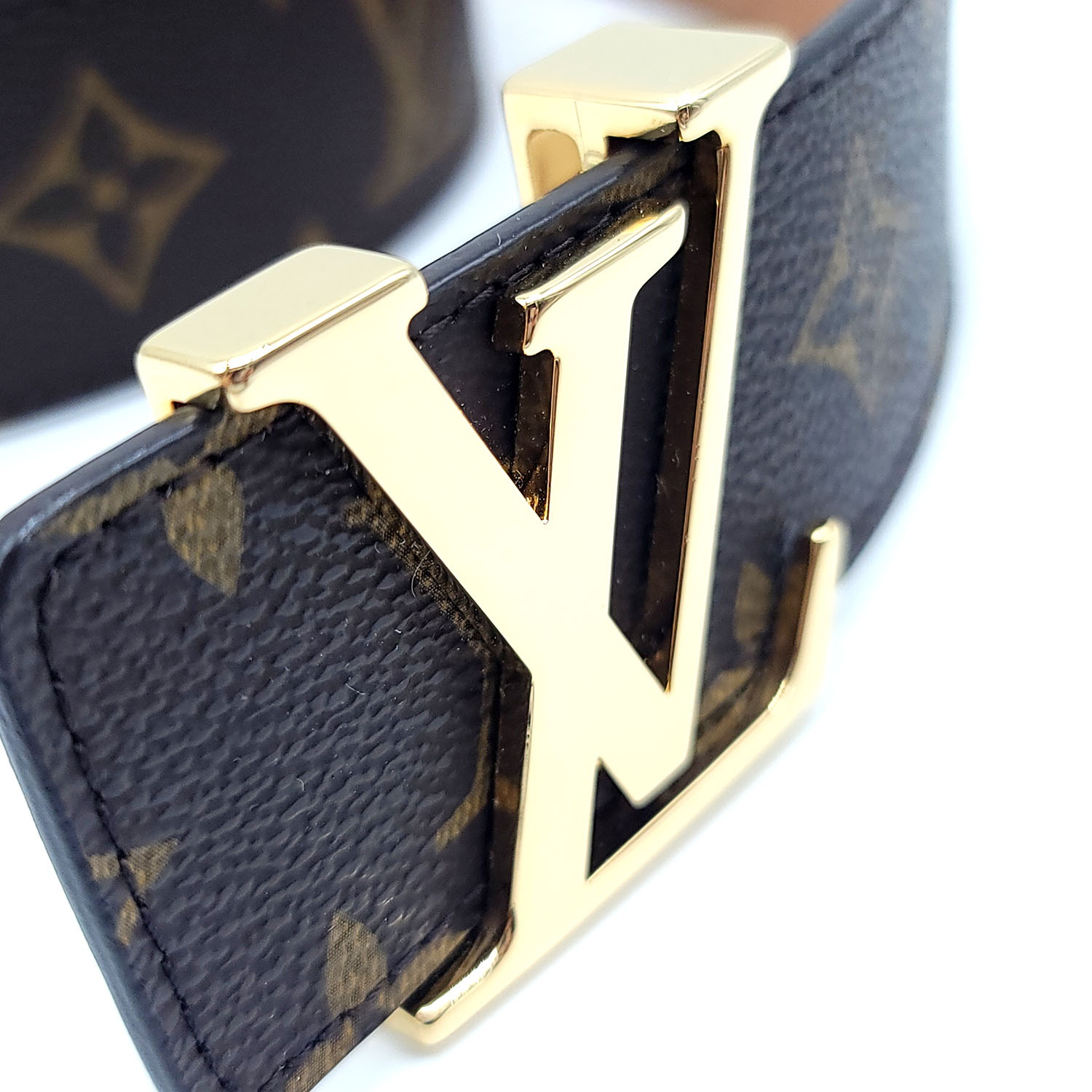 Louis Vuitton 40mm Monogram Canvas LV Initials Belt Size 85/34 - Yoogi's  Closet