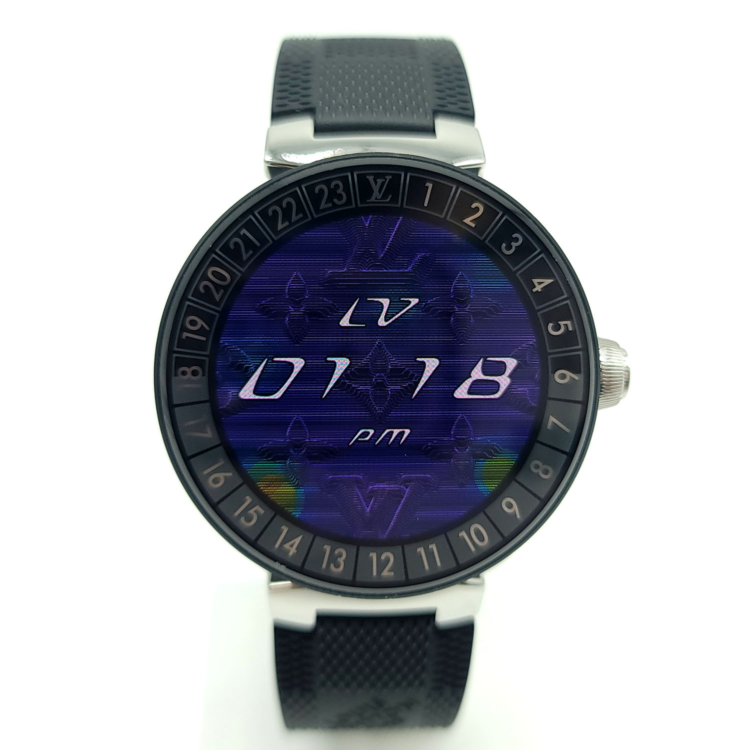 Louis Vuitton Tambour Horizon - Black Smart Watch with Strap QA004