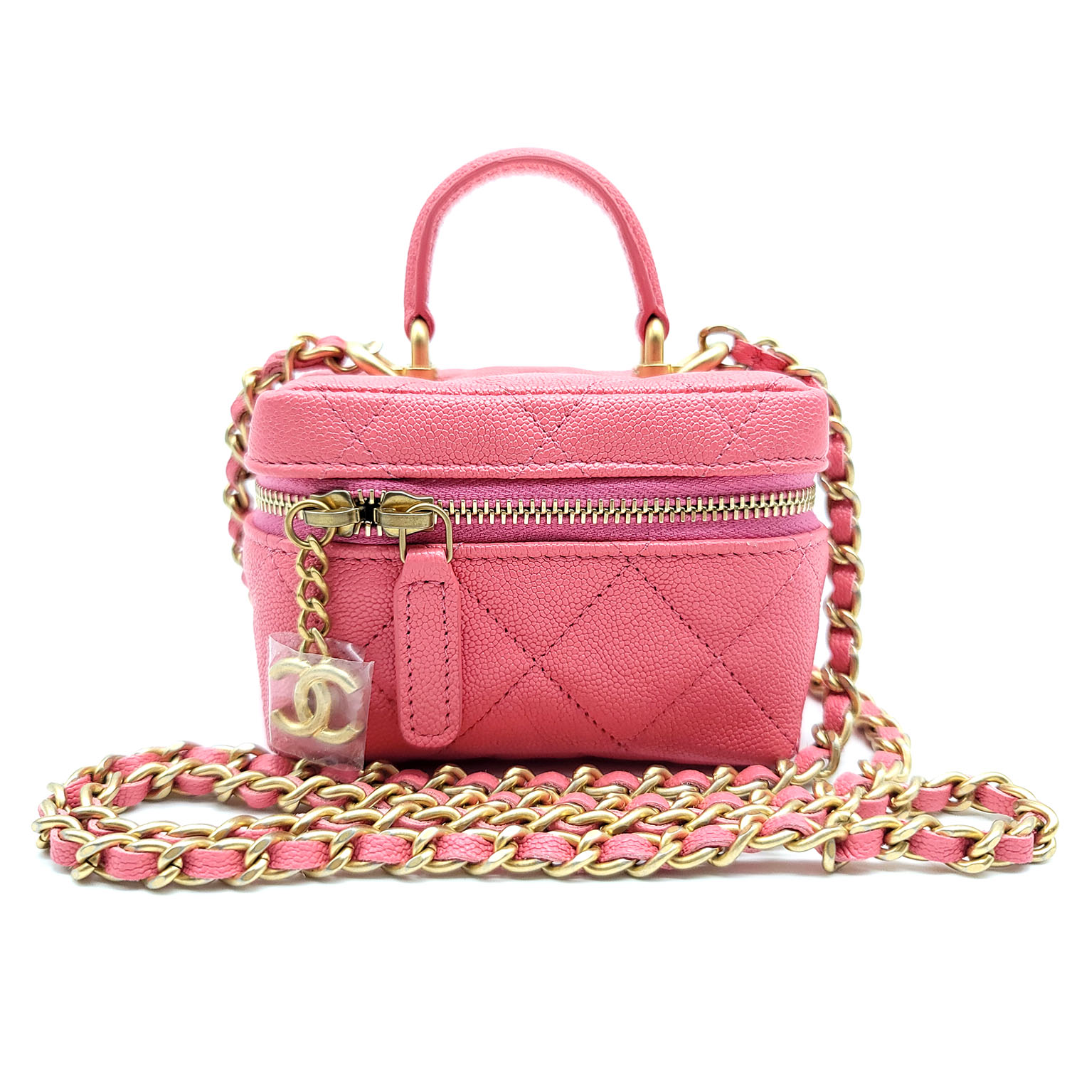 Chanel Small Vanity With Chain Pink Quilted Caviar – Dr. Runway