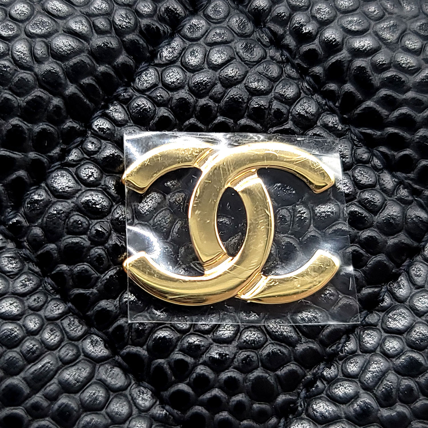 CHANEL Denim Quilted Double You Mini Flap Black Golden 1270279