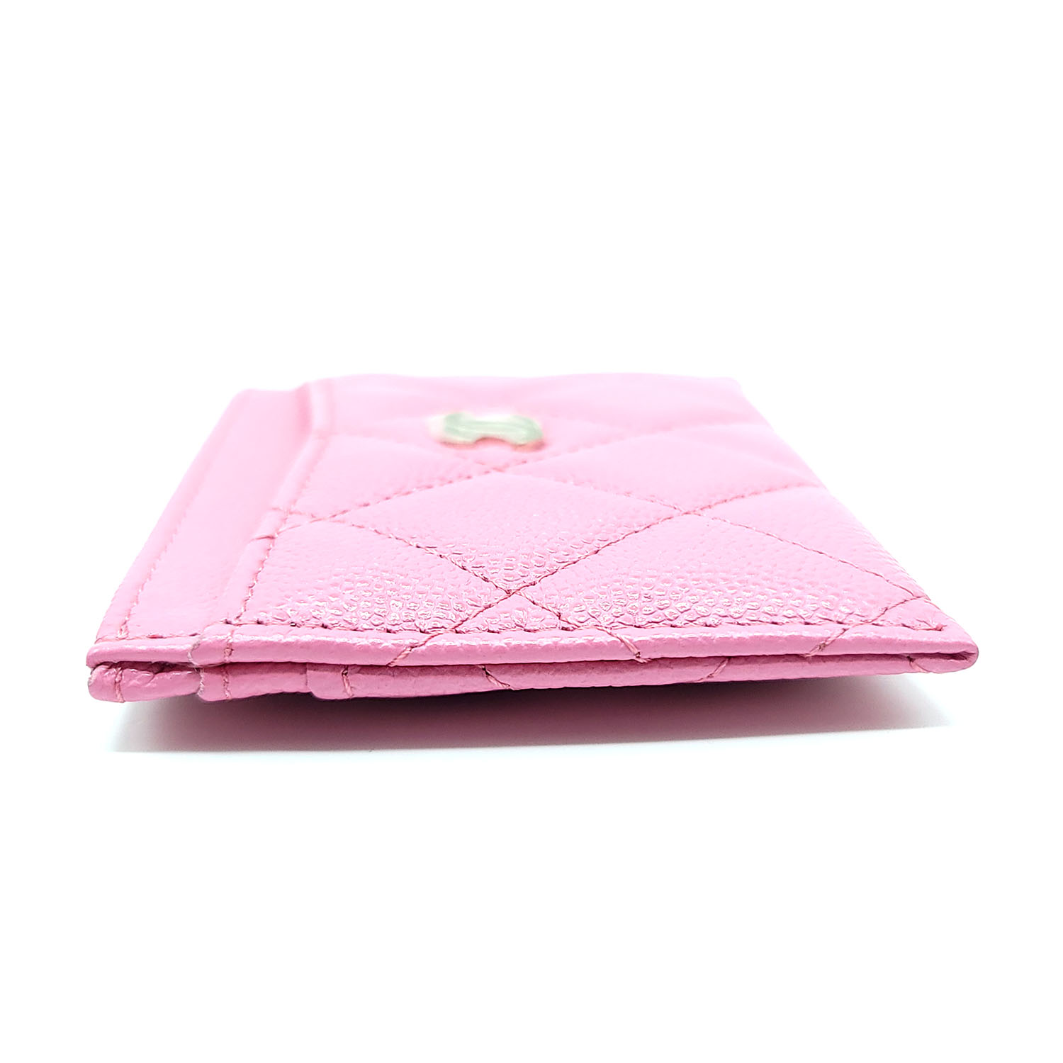 CHANEL Caviar Quilted Flap Card Holder Wallet Light Pink 1307779