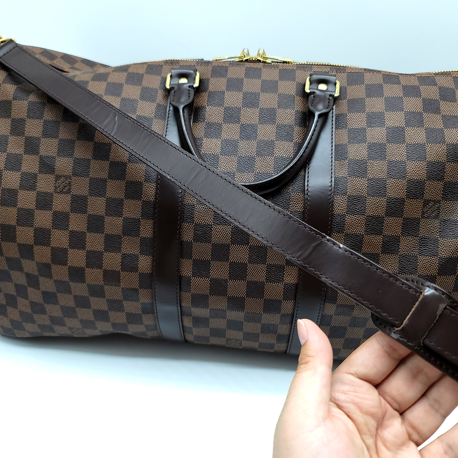Louis Vuitton Keepall Bandouliere 55 Damier Ebene - Image 18