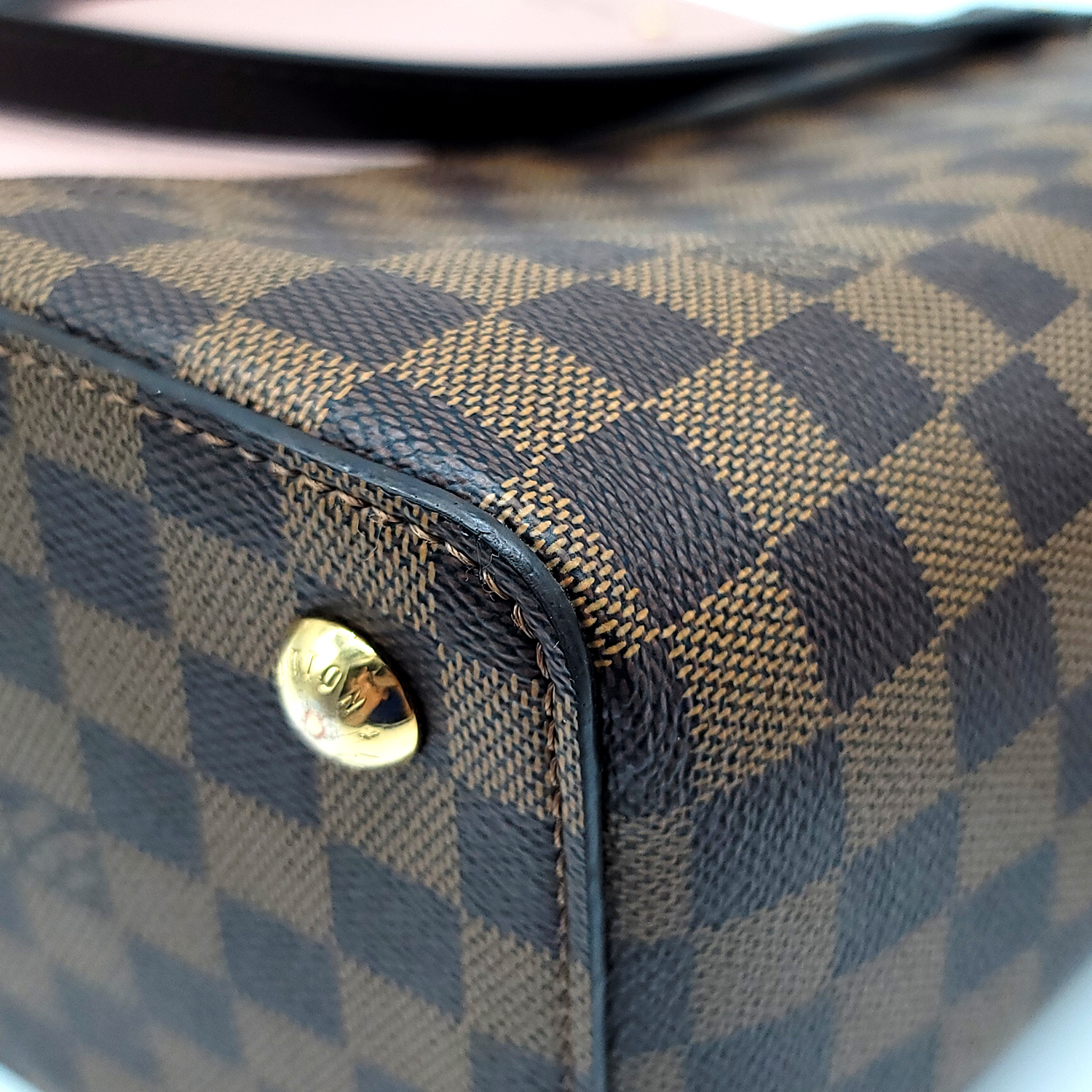 Louis Vuitton Damier Canvas and Magnolia Taurillon Leather Jersey Tote Bag  - Yoogi's Closet