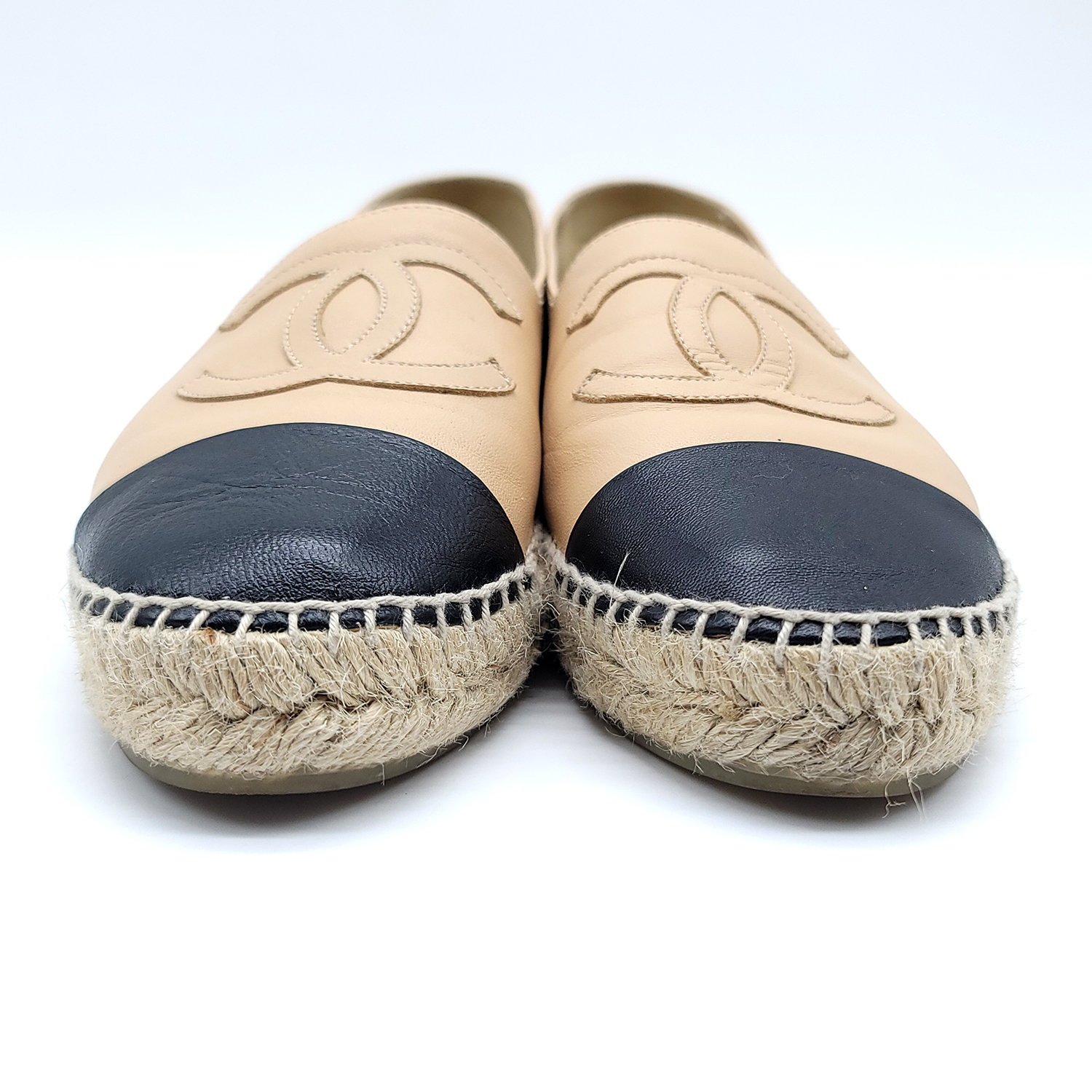 Chanel Espadrilles in quilted beige and black colour