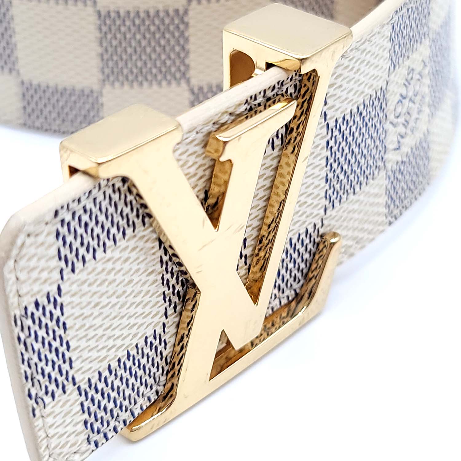 Louis Vuitton Damier Azur Initiales 40MM Belt - Neutrals Belts, Accessories  - LOU145268