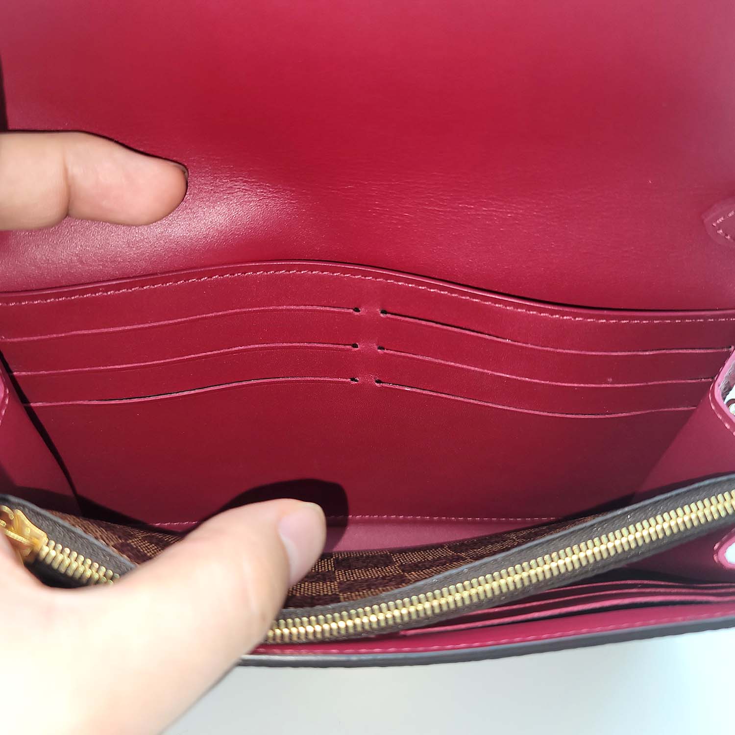 croisette compact wallet damier ebene