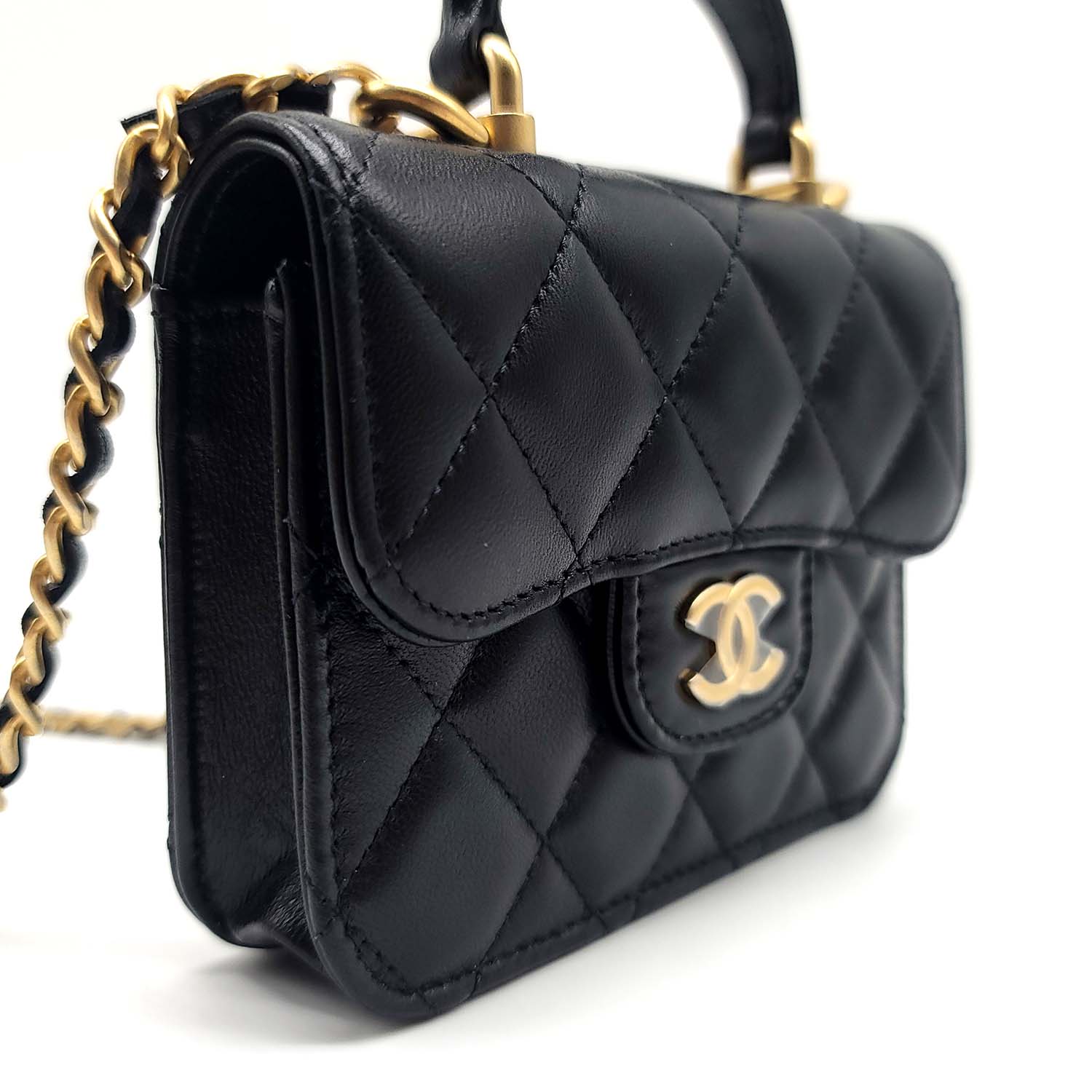 Chanel Beige Quilted Lambskin Leather CC Coin Flap Bag Chanel  TLC