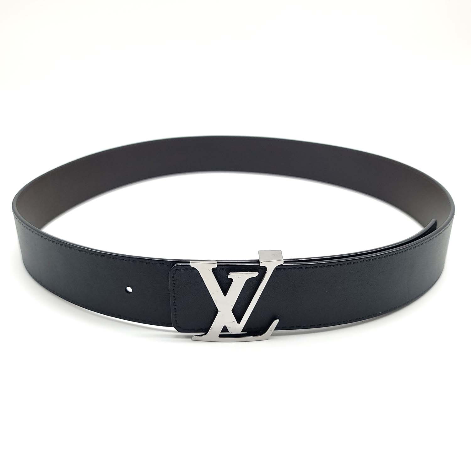 Louis Vuitton Initiales 40mm Reversible Belt Black/Dark Brown - Image 5
