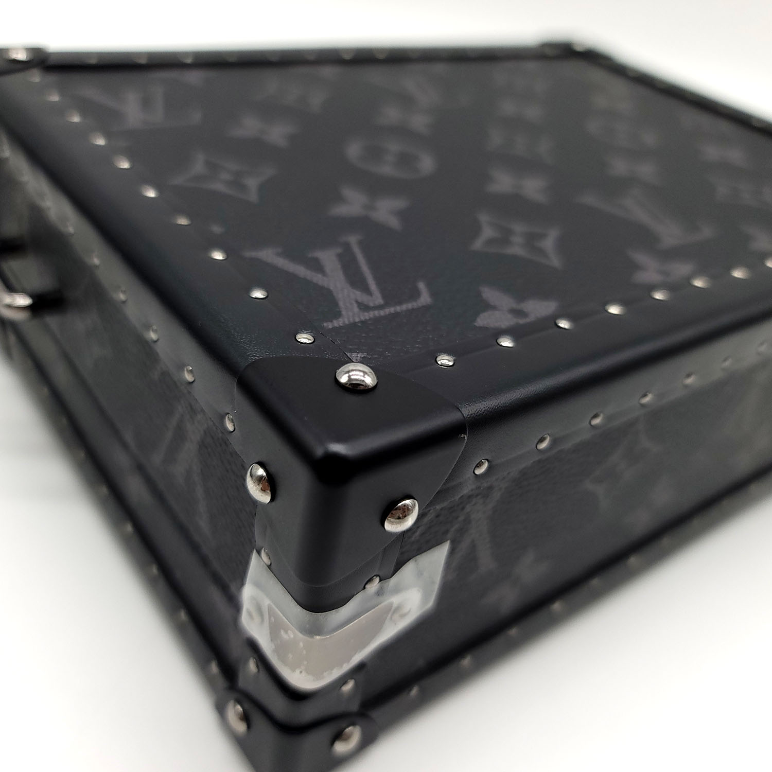 Louis Vuitton Clutch Box Bag Absolute Black Coated Canvas - ShopStyle
