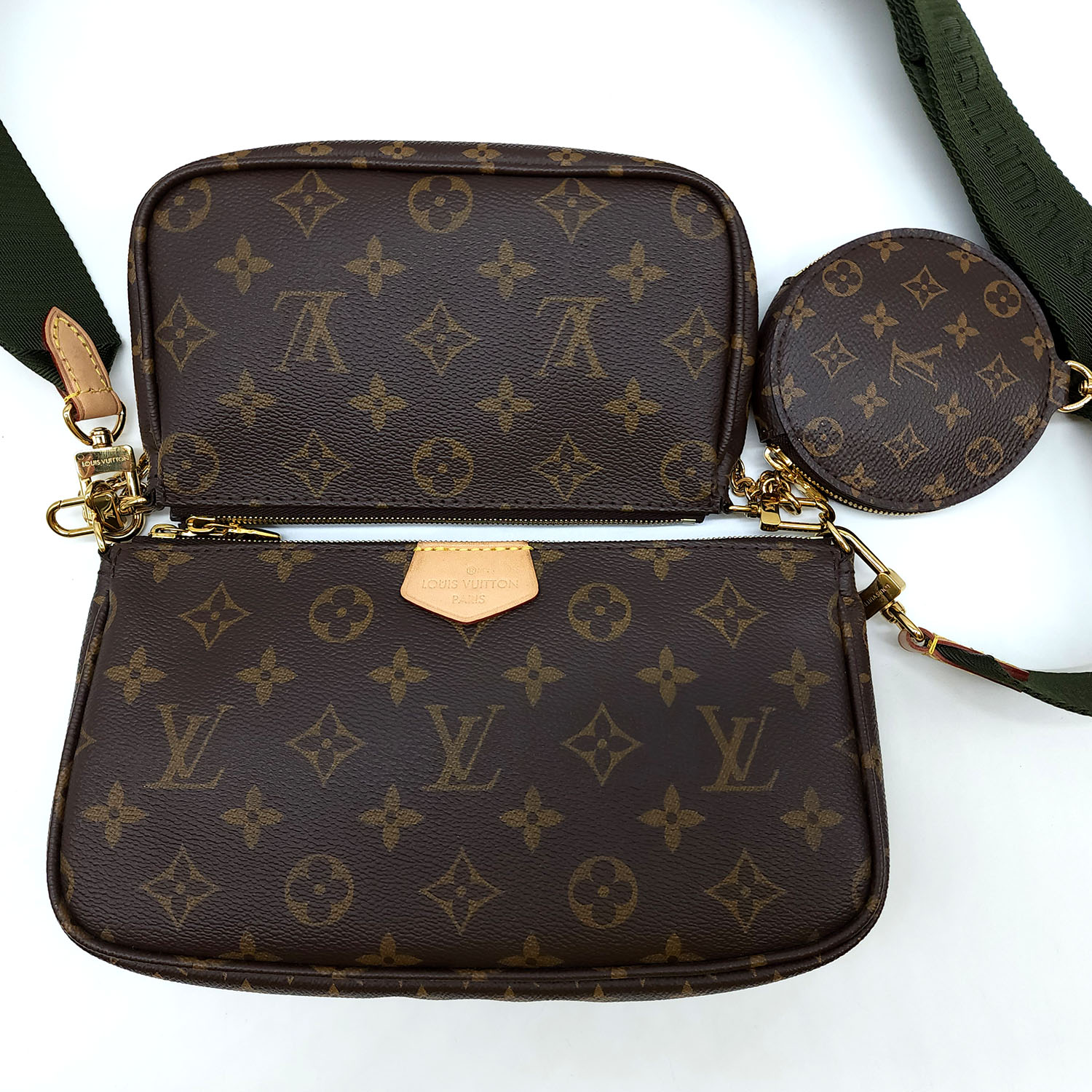 Louis Vuitton, Bags, Louis Vuitton Lv Multi Pochette Accessoires Monogram  Khaki Brown Sd22
