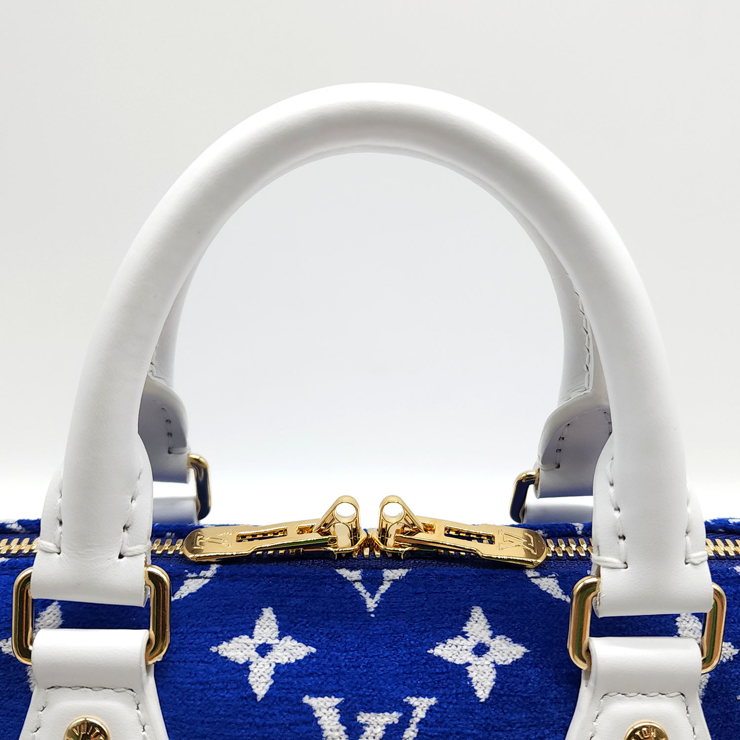 Louis Vuitton LV x YK Speedy Bandoulière 20 Blue White Monogram Empreinte