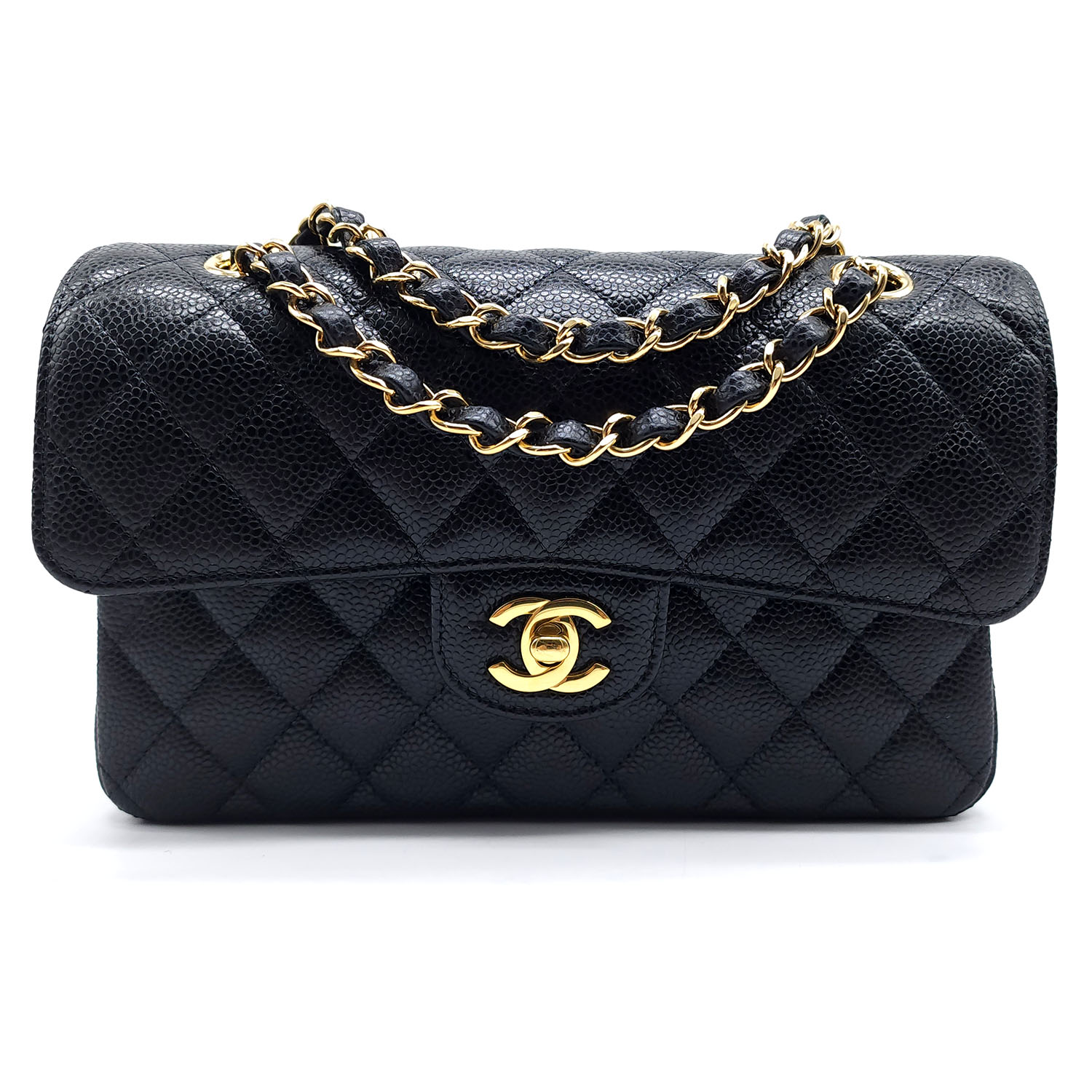 Chanel Small Classic Flap Bag Black Quilted Caviar – Dr. Runway