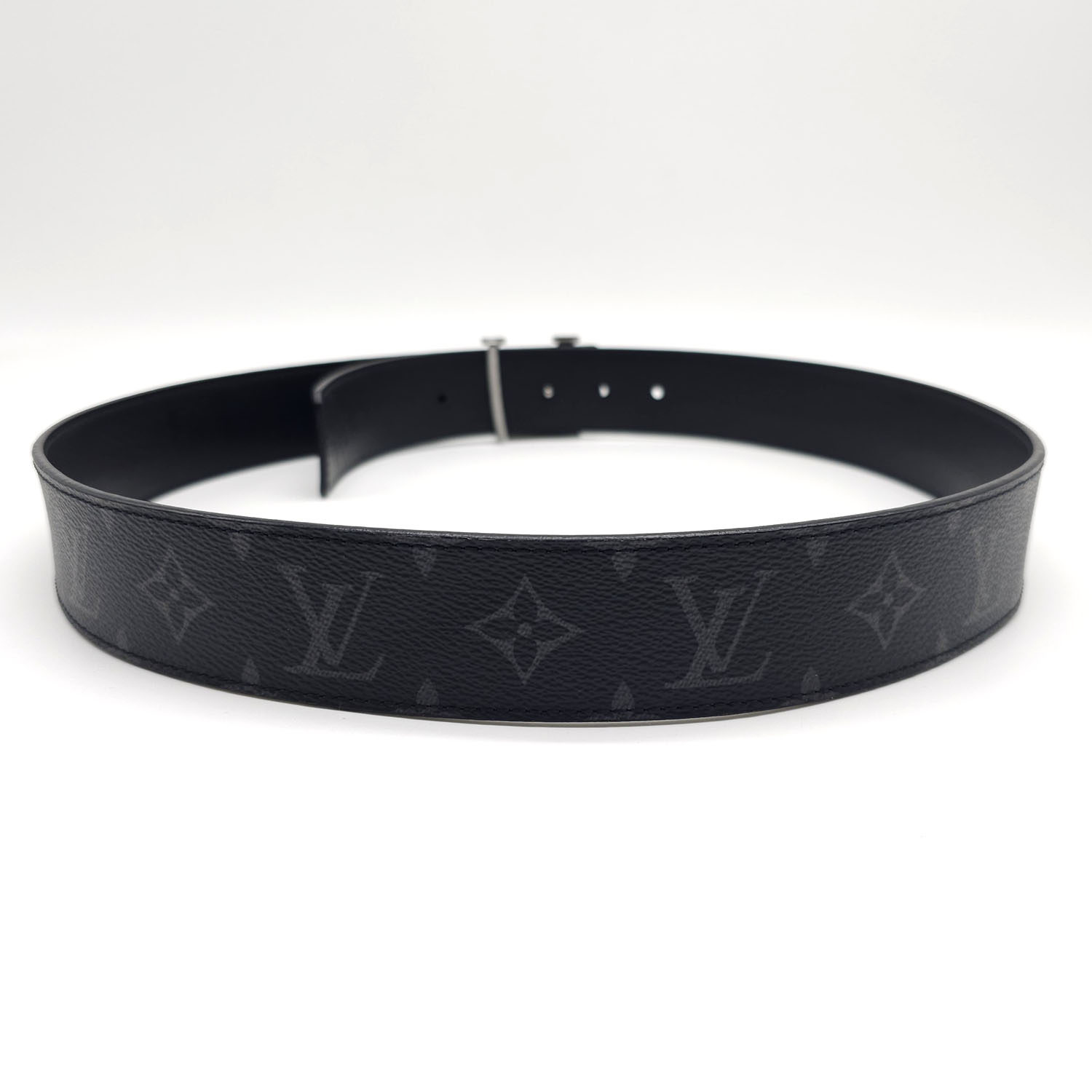 Louis Vuitton LV Initiales 40MM Monogram Eclipse Reversible Belt Black -  NOBLEMARS